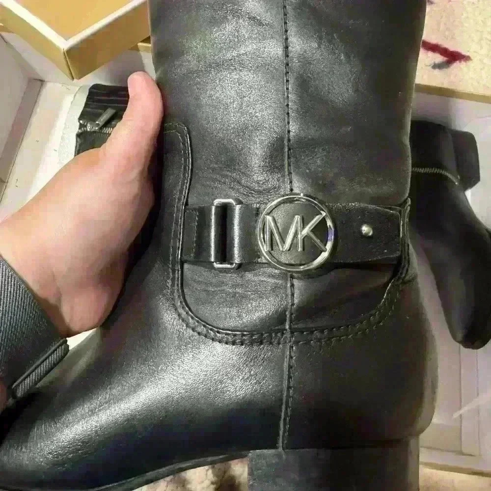 Size six  Michael kors black boots still in box